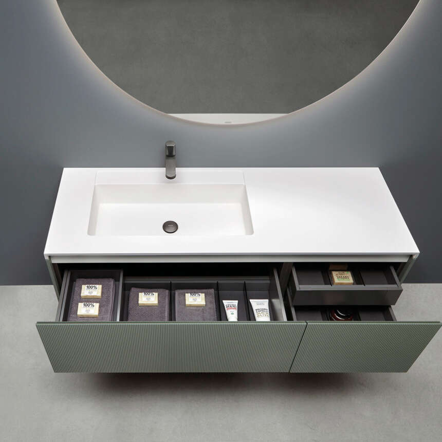 Wenko Cesta Da Bagno Anela Con Coperchio In Morbido Design A Corda 100% Poliestere Con Impugnatura In Pelle Artificiale Per Riporre Strumenti E Accessori Da Bagno, 19 X 10 X 14 Cm, Beige - 9